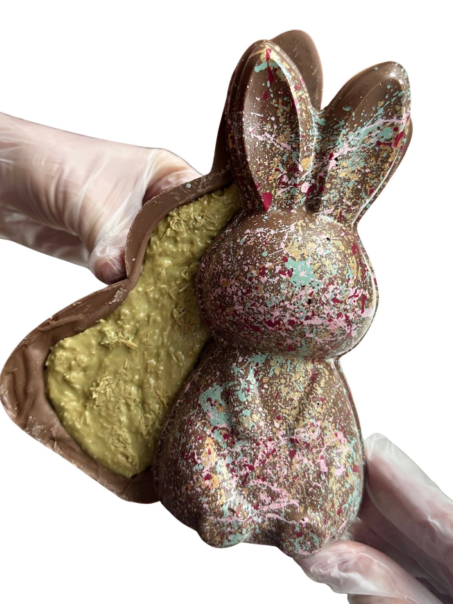 Fully Stuffed Pistachio Kunafa Hand Painted Bunny