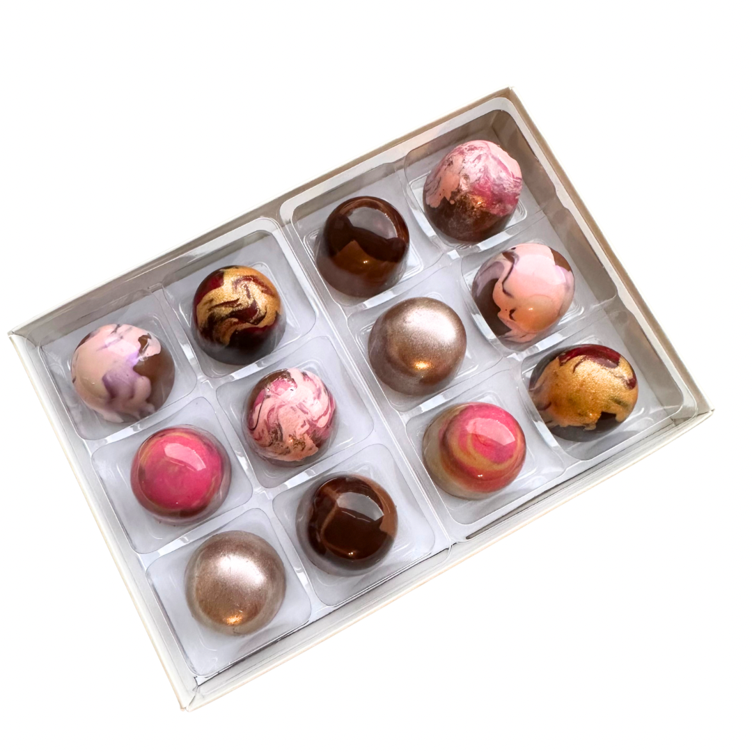 Valentines Limited Edition Hand Painted Bonbons - Box of 6, 12 or 24